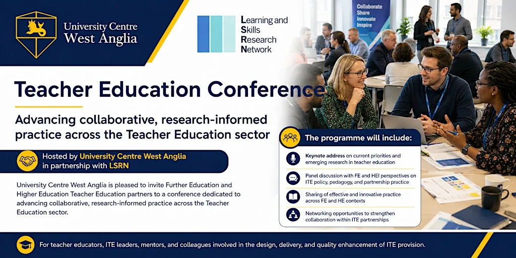 Teacher Education Conference (FES & HE) at University Centre West Anglia