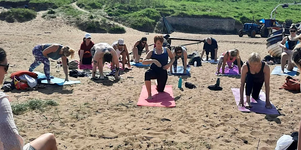 Free Community Beach Yin Yoga | Nourish, Ground & Restore | Teesside at Marske By The Sea Beach