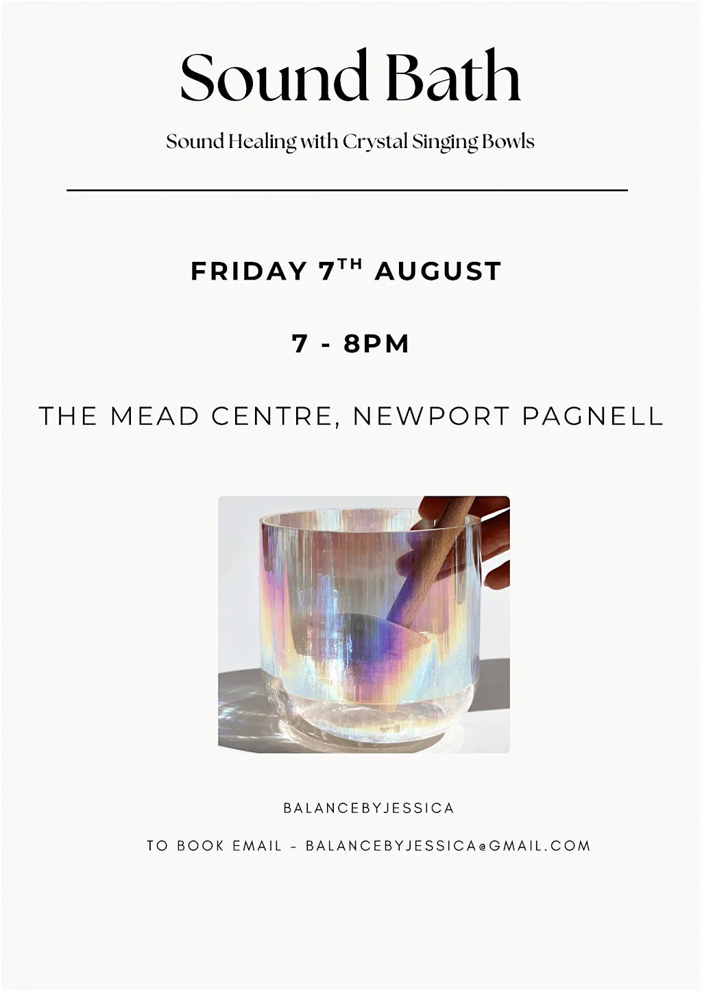 Sound Bath with Crystal Bowls at The Mead Centre