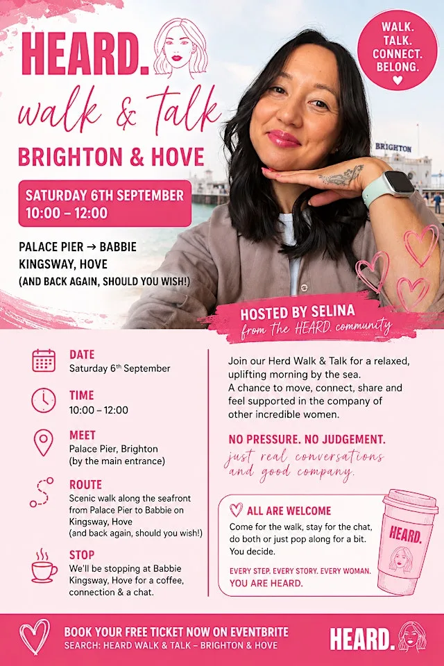 HEARD. Walk & Talk BRIGHTON & HOVE with Selina. at Brighton Palace Pier