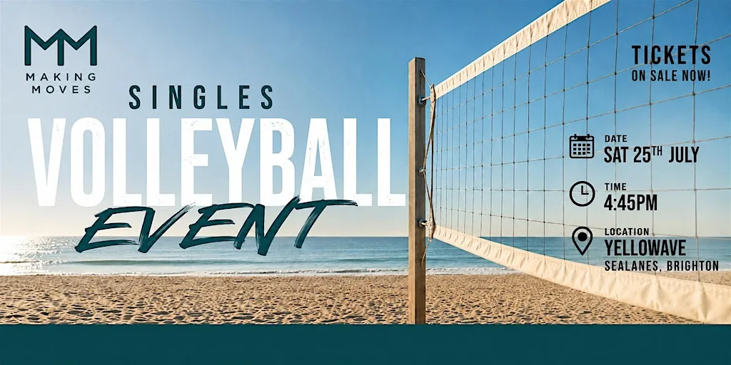 Making Moves | Singles Volleyball & Social at Yellowave Brighton - Beach Sports Venue & Beach Cafe