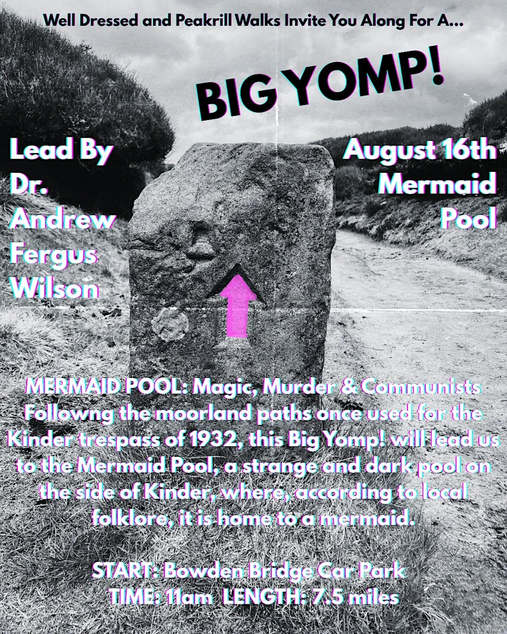 Big Yomp!... Magic, Murder and Communists at The Mermaid Pool at Bowden Bridge Car Park - Peak District NP