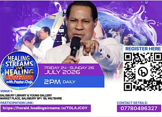 Healing Streams Live Healing Services with Pastor Chris at Salisbury Library and Young Gallery