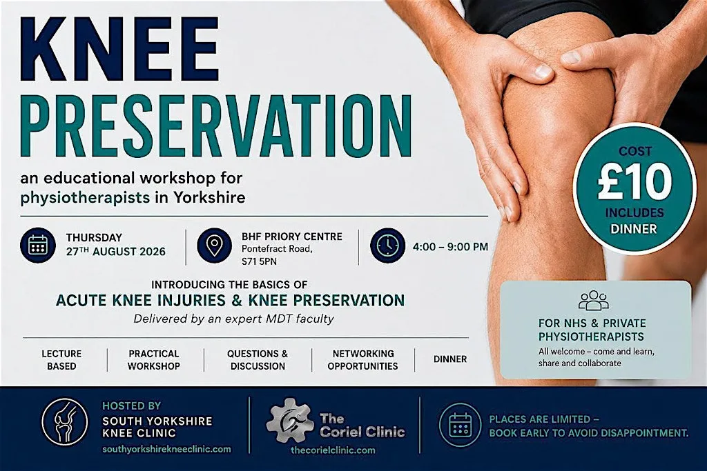 Yorkshire Knee Preservation Workshop 2026 at BHF Priory Centre