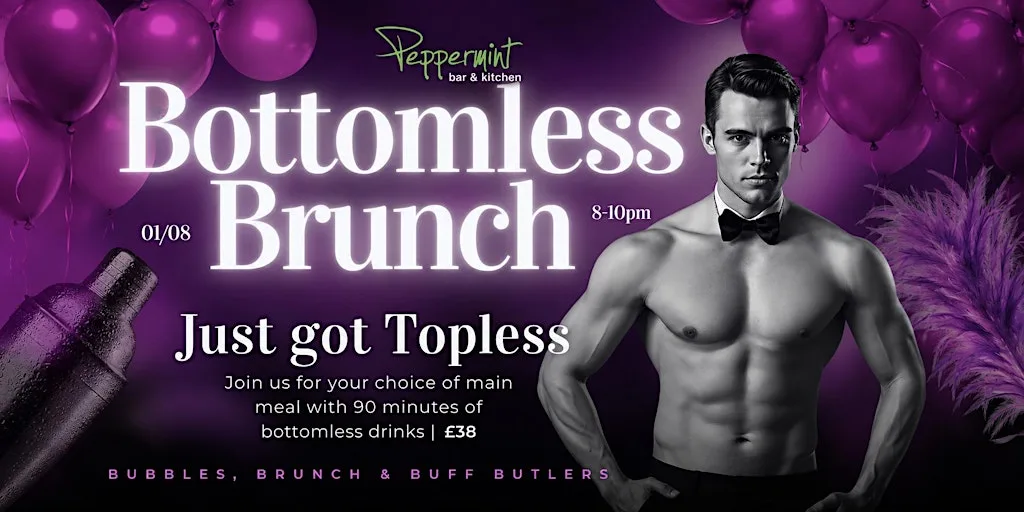 Butlers in the Buff Bottomless Brunch at Peppermint Bar & Kitchen