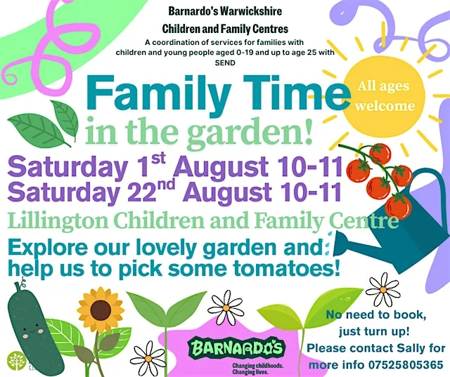 Family Time in the garden- Lillington C&FC - DO NOT BOOK -DROP IN at Lillington Children & Family Centre