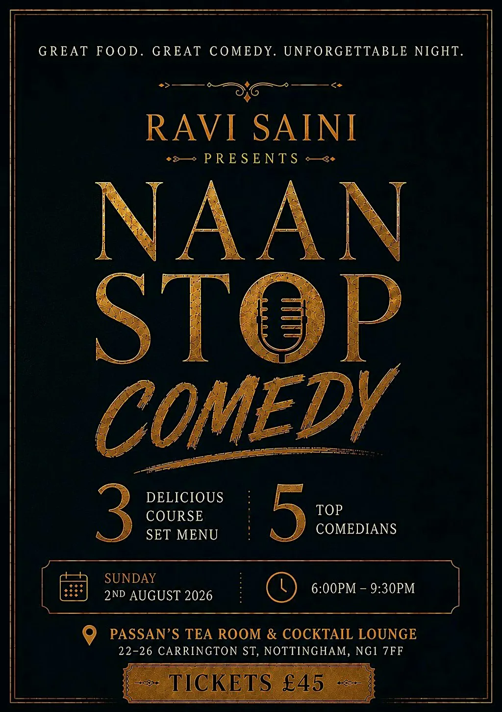 Naan Stop Comedy at Passan's Tea Room & Cocktail Lounge