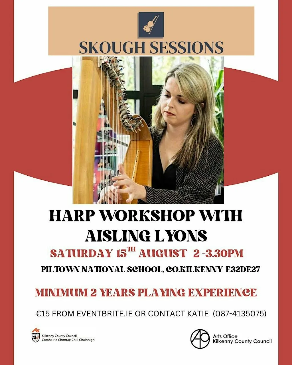 Aisling Lyons harp workshop at Piltown National School