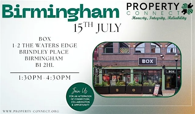 Property Connect Birmingham Monthly Networking Event at BOX Brindleyplace