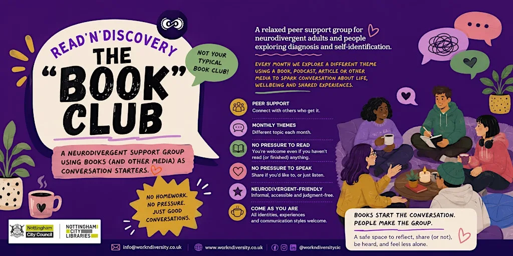 Read'n'Discover "Book" Club at Nottingham Central Library