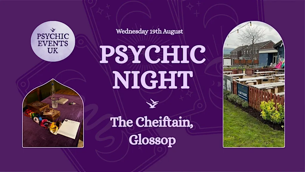 PSYCHIC READINGS NIGHT Wednesday 19th August, The Chieftain, Glossop. at The Chieftain