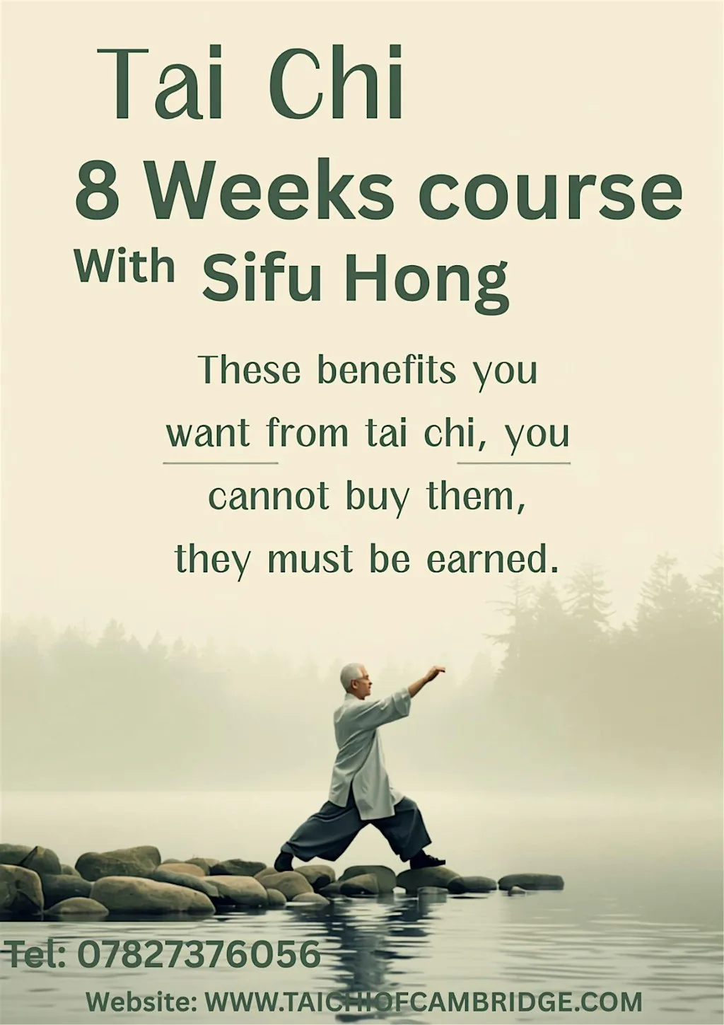 8 weeks Tai Chi Beginner course Cambridge at North Cambridge Academy