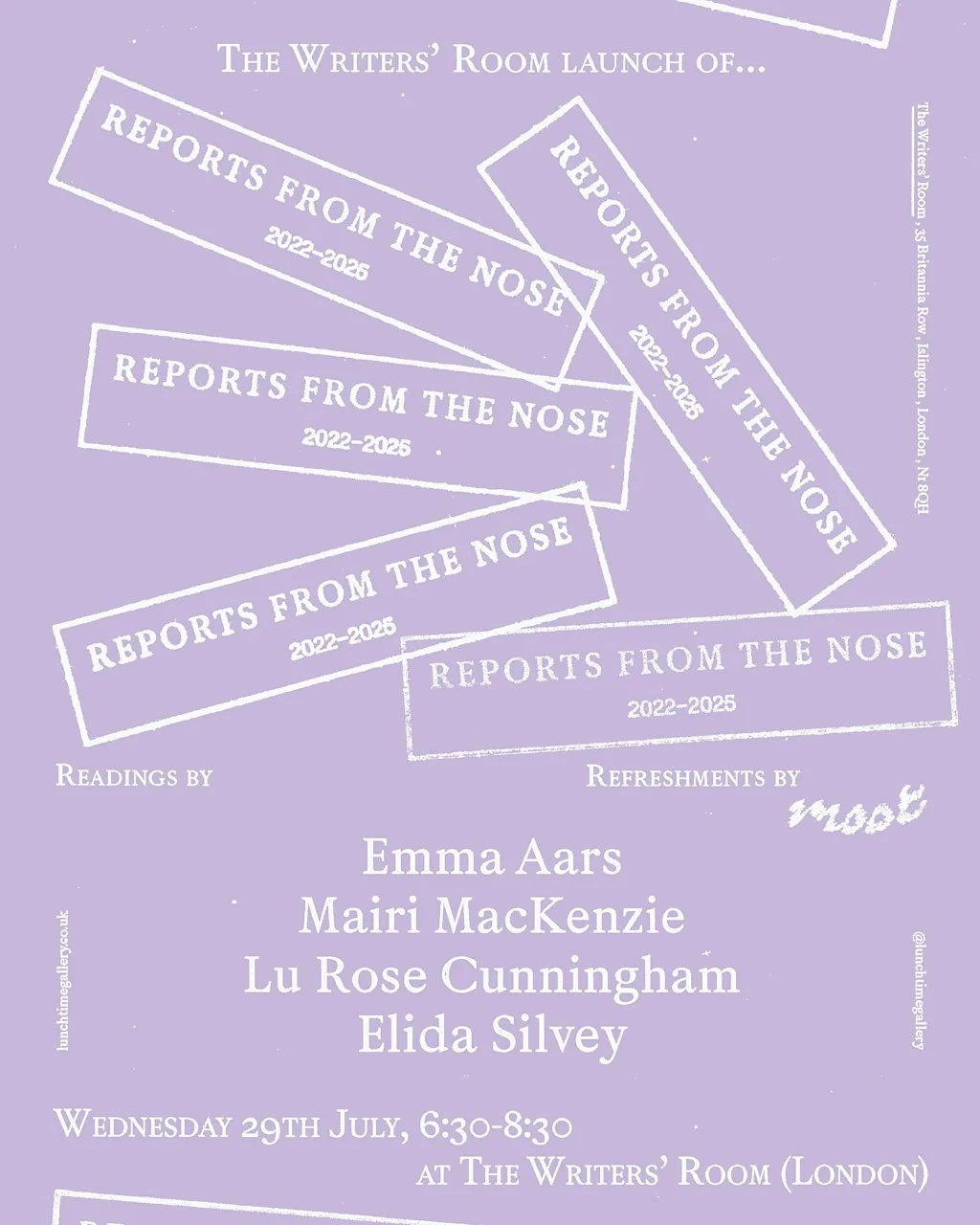 Reports from The Nose: a night of readings