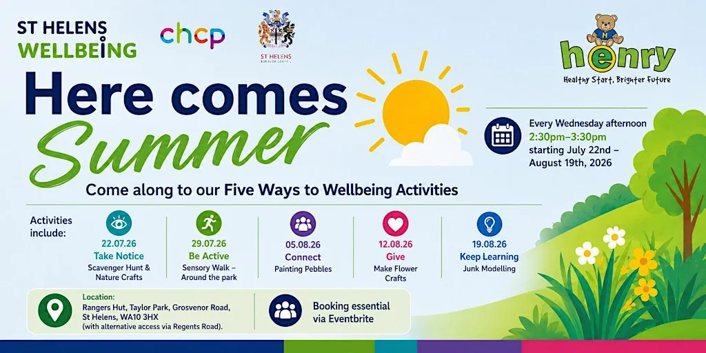 Free craft and active play for children and families to support wellbeing. at The Rangers Hut, Taylor Park