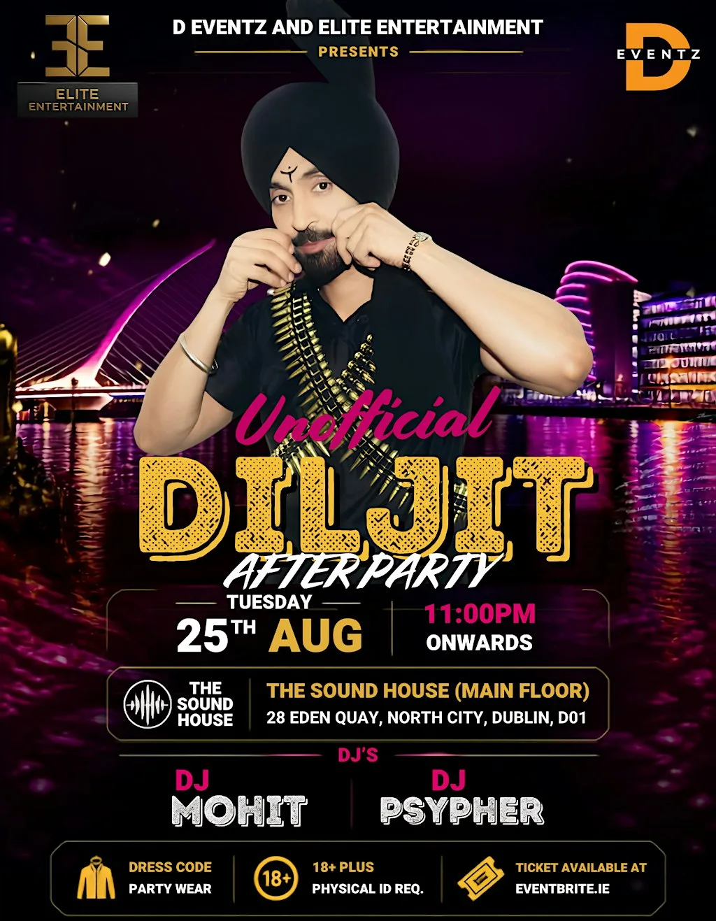 Unofficial Diljit Dosanjh Concert After Party at The Sound House Dublin