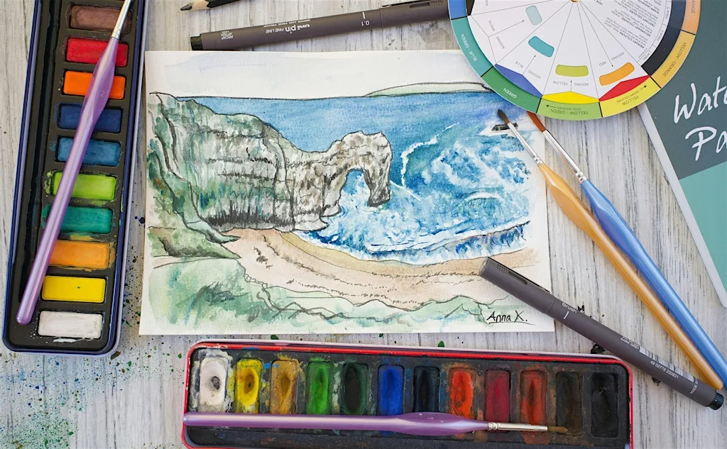 Paint Along - Seascapes in Watercolour at The Old School House Boscombe