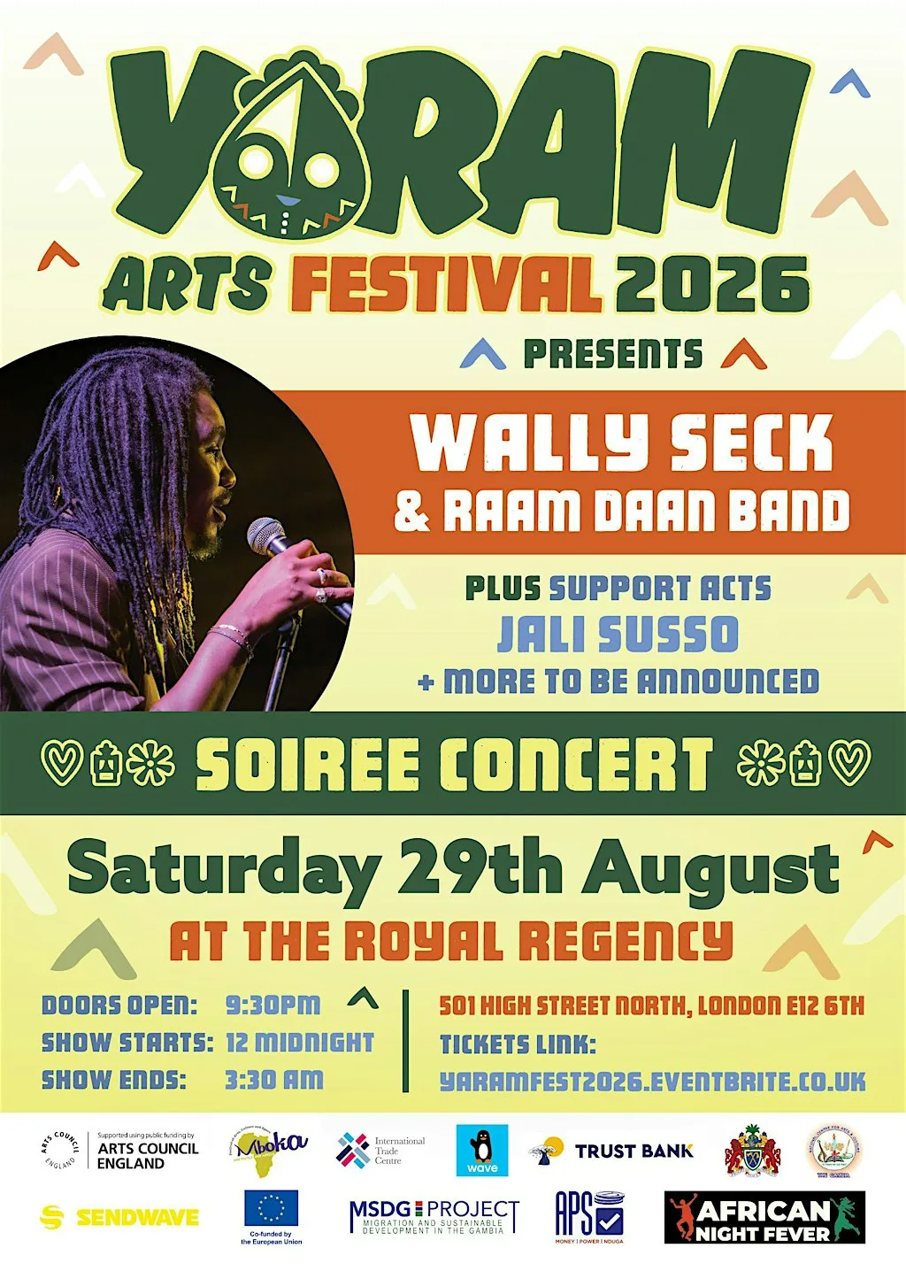 Yaram Fest 2026: Wally Seck and Raan Daan Band Live in London at The Royal Regency