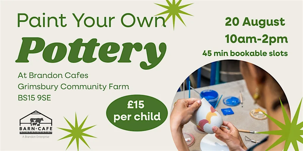 Children's Pottery Painting at Grimsbury Farm Cafes at Grimsbury Community Farm