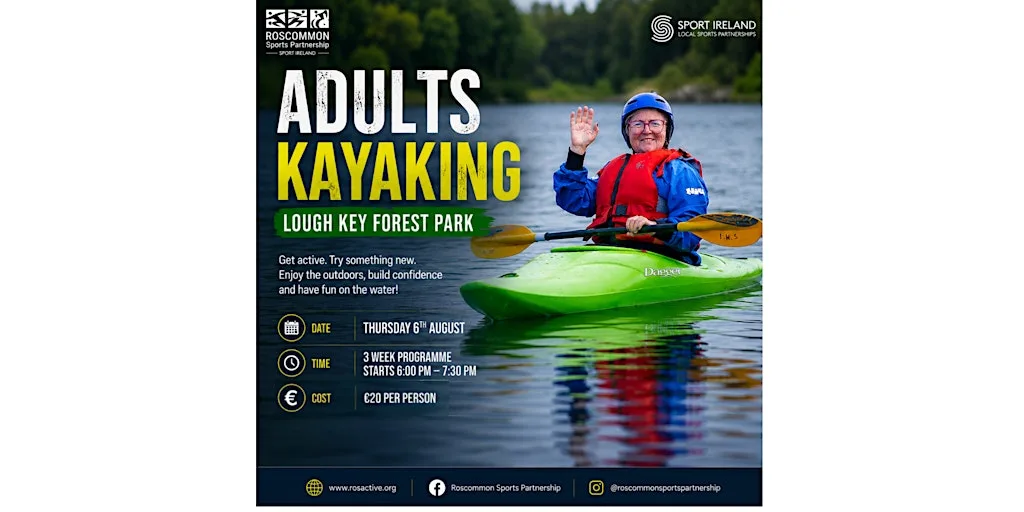 Adult Kayaking Lough Key Forest Park at Lough Key Forest Park