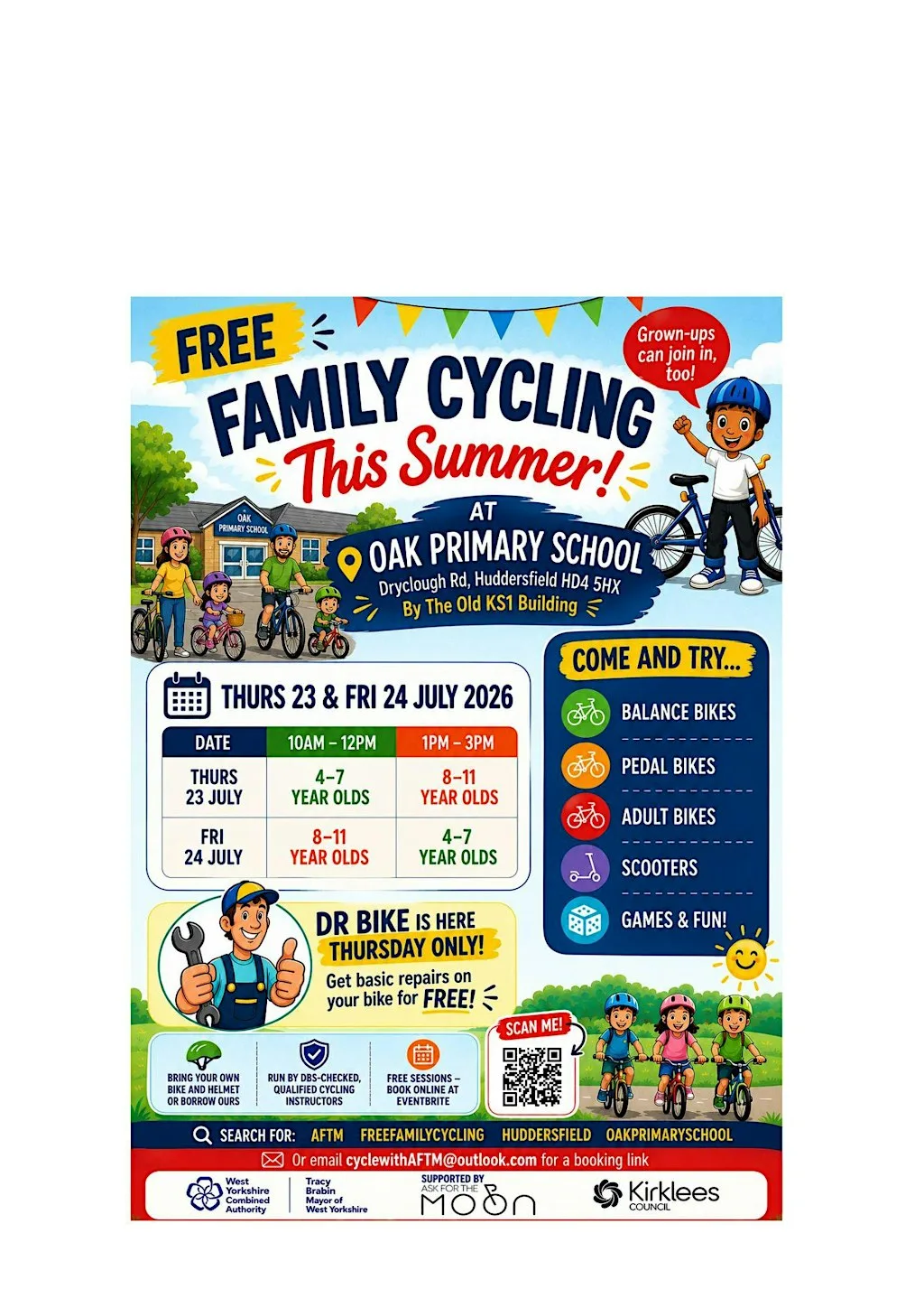 FREE Family Cycling Event - Oak Primary School 8-11 Year olds at Oak Primary School
