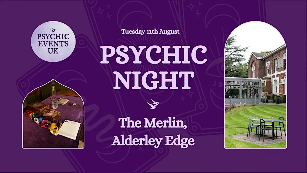 PSYCHIC READINGS NIGHT Tuesday 11th August, Merlin, Alderley Edge at Merlin Alderley Edge