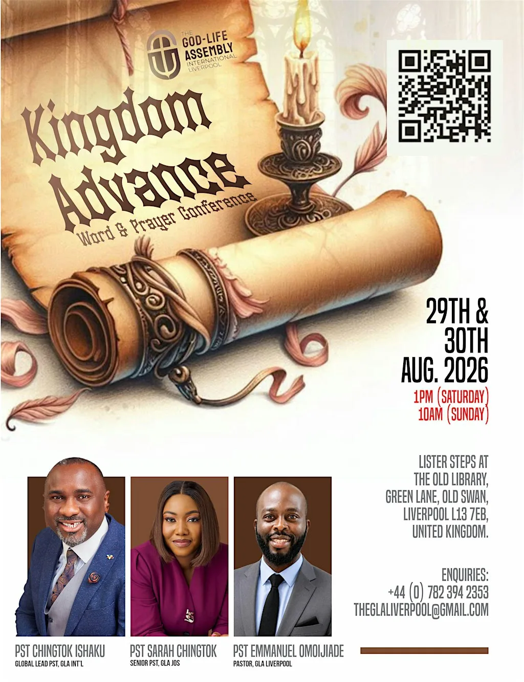 Kingdom Advance Conference, UK at Lister Steps at The Old Library