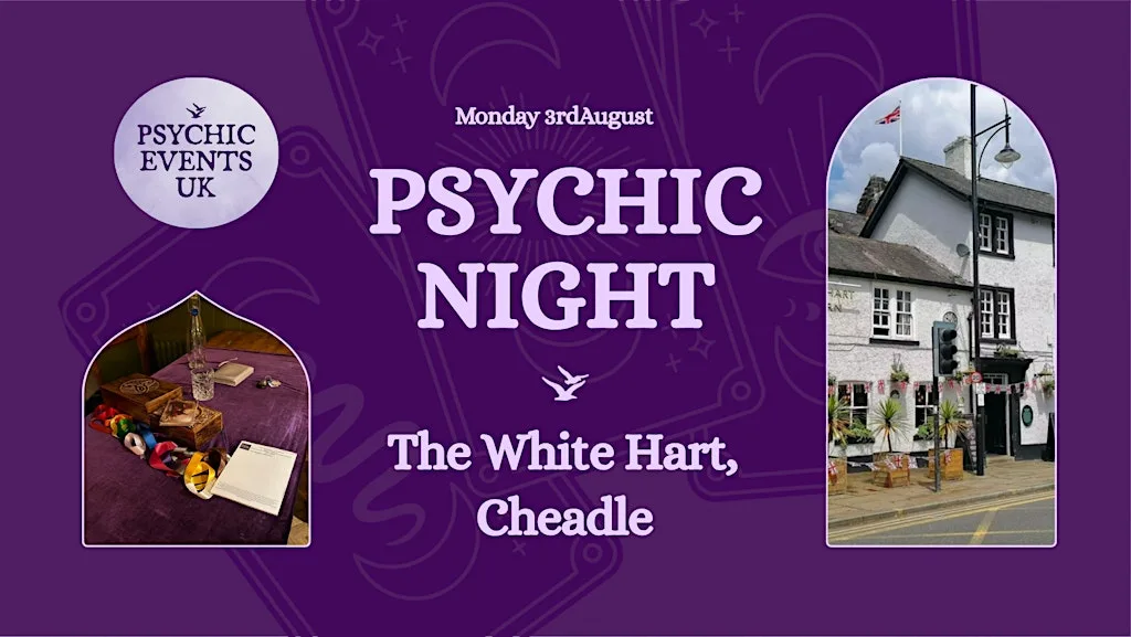 PSYCHIC READINGS NIGHT Monday 3rd August, The White Hart, Cheadle at White Hart Cheadle