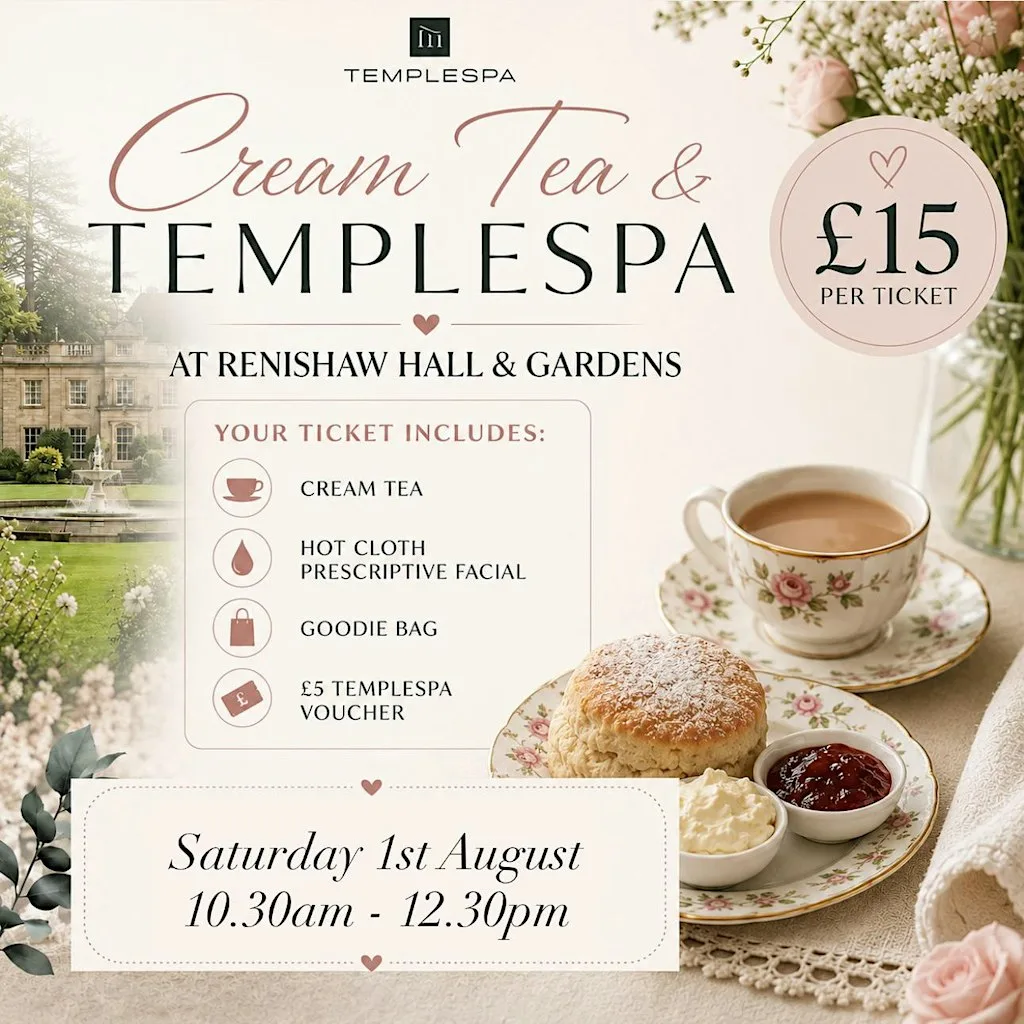 Cream Tea & TEMPLESPA at Renishaw Hall & Gardens