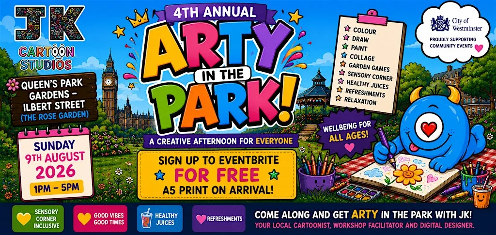 JK Cartoon Studios : 'ARTY IN THE PARK 2026