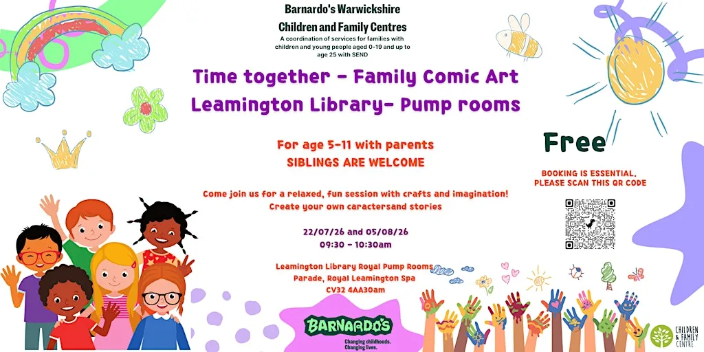 Time Together FAMILY COMIC ART -for children 5-11 years -Leamington Library at Leamington Library Royal Pump Rooms Parade