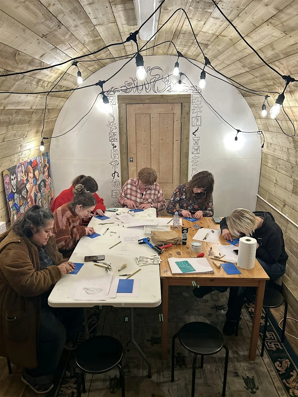 Lino Print Workshop at 247 Kings Rd