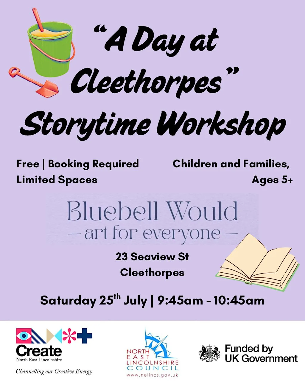 ‘A Day at Cleethorpes’ Storytime workshop at Bluebell Would