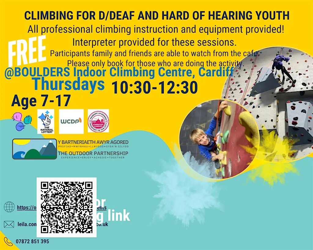 D/Deaf and Hard of Hearing Youth CLIMBING-Cardiff at Central South Wales