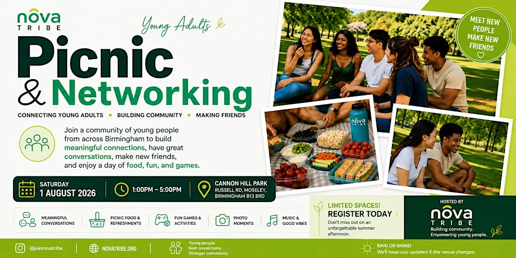 Summer Picnic & Networking for Young Adults | Birmingham at Cannon Hill Park