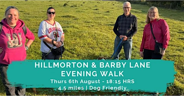 HILLMORTON & BARBY LANE EVENING WALK | 4.5 MILES | EASY | WARKS at Newton URC Church Car Park
