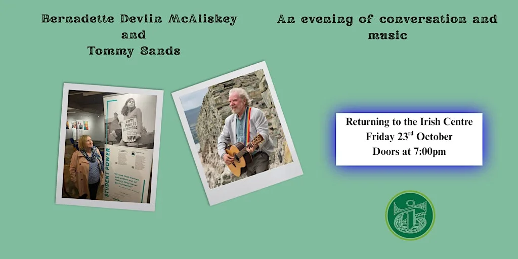 Tommy Sands and Bernadette Devlin McAliskey at Tyneside Irish Centre