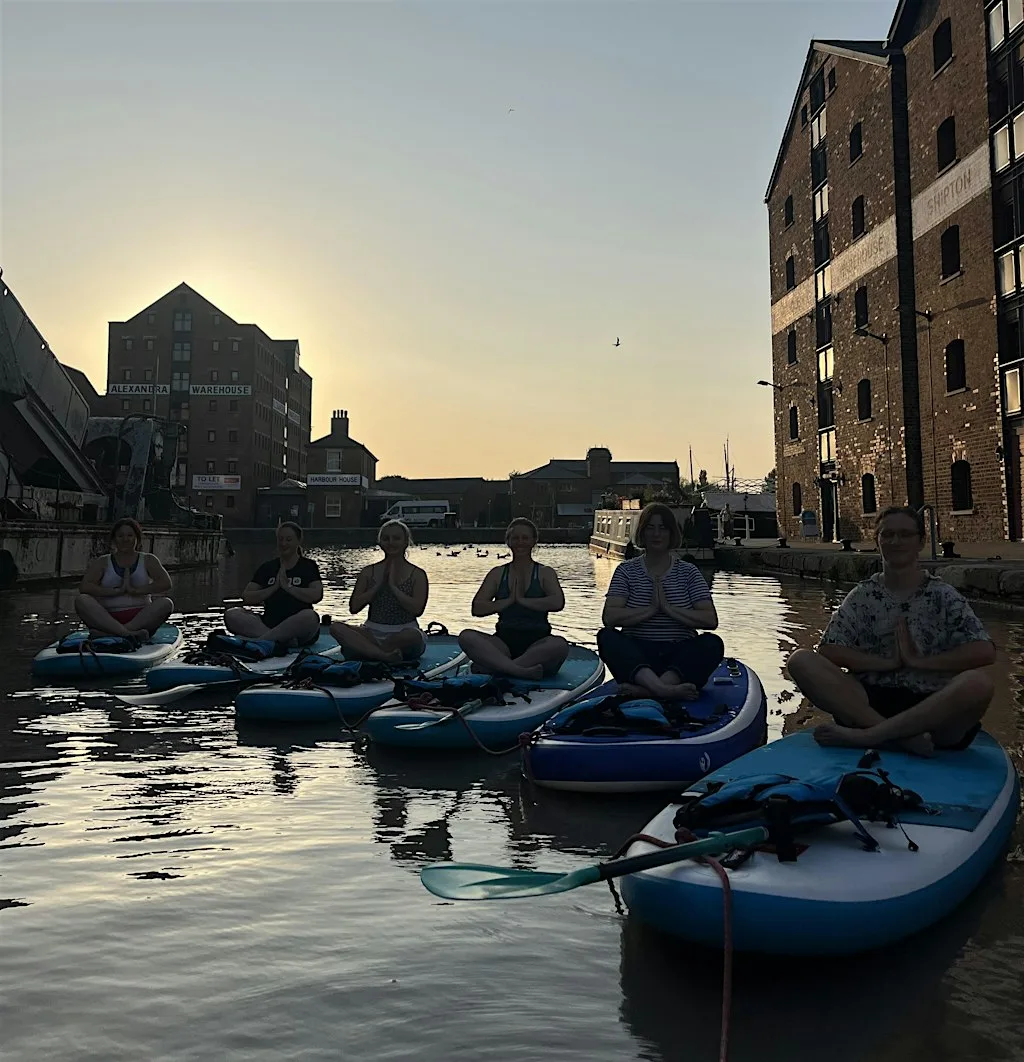 SUP Yoga at Gloucester Docks at National Waterways Museum Gloucester