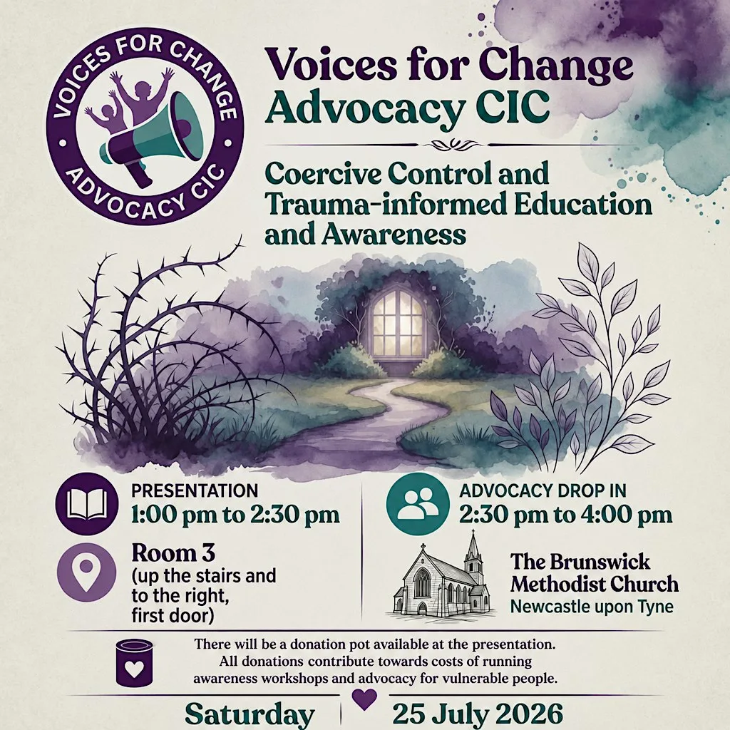Coercive Control, Trauma-Informed Awareness Workshop at Brunswick Methodist Church