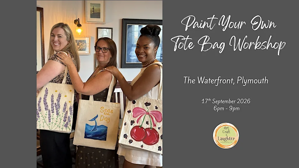 Paint Your Own Tote Bag at The Waterfront, Plymouth