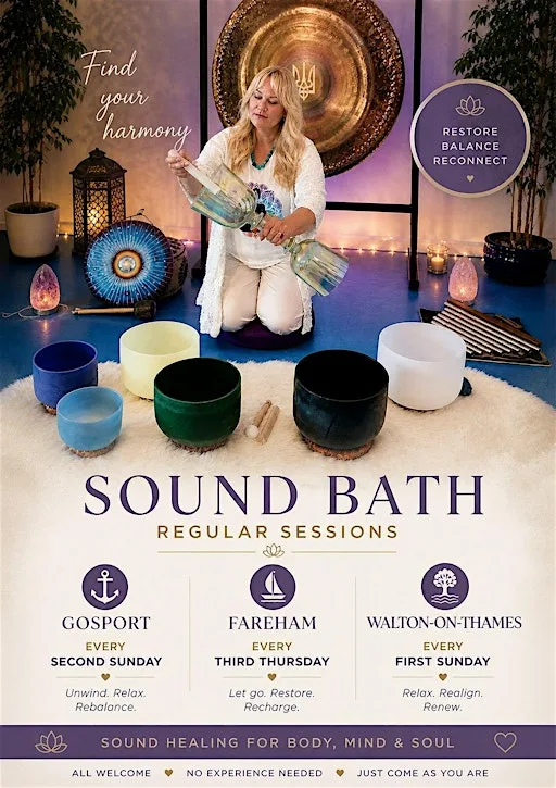 Gemstone Sound bath with Gongs, Crystal and Alchemy singing bowls