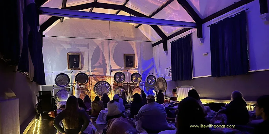Awakening Gong Bath with 10 Gongs & 42" Drum ~ Double Session at Merrow Village Hall