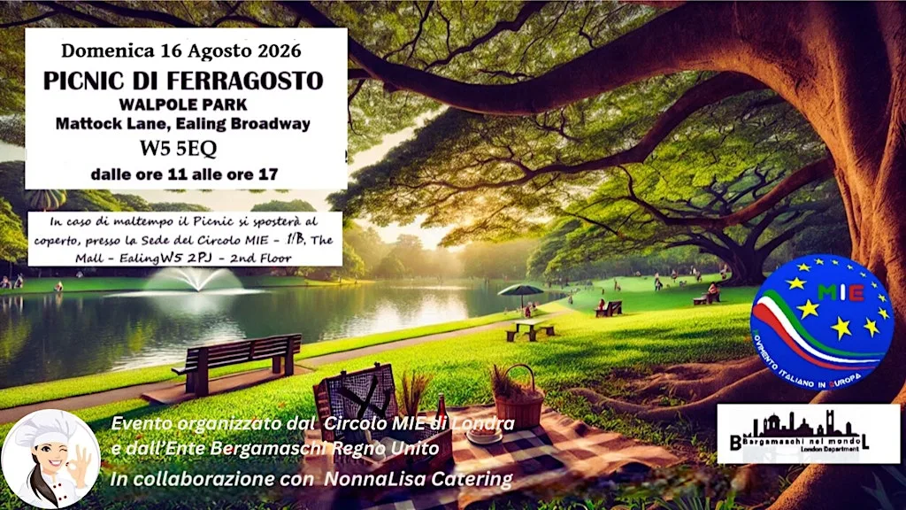 Ferragosto Picnic 2026 – Italian Community Picnic, Circolo MIE London at Walpole Park