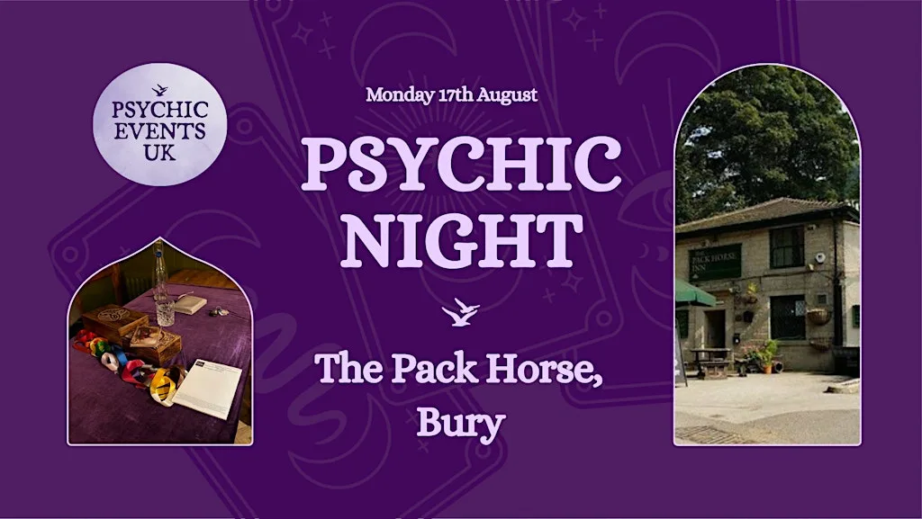 PSYCHIC READINGS NIGHT Monday 17th August, The Pack Horse, Bury at Pack Horse Inn