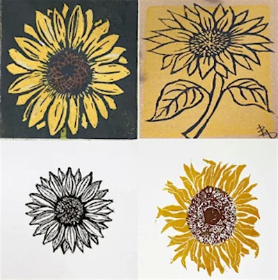 Sunflower Lino Printing Workshop at Northampton Museum and Art Gallery