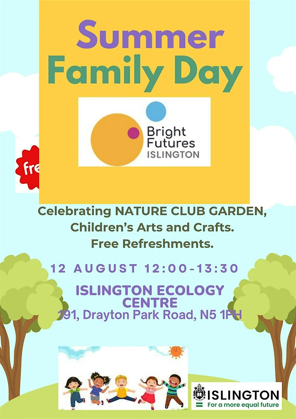 FREE FAMILY NATURE FUN EVENT at Islington Ecology Centre