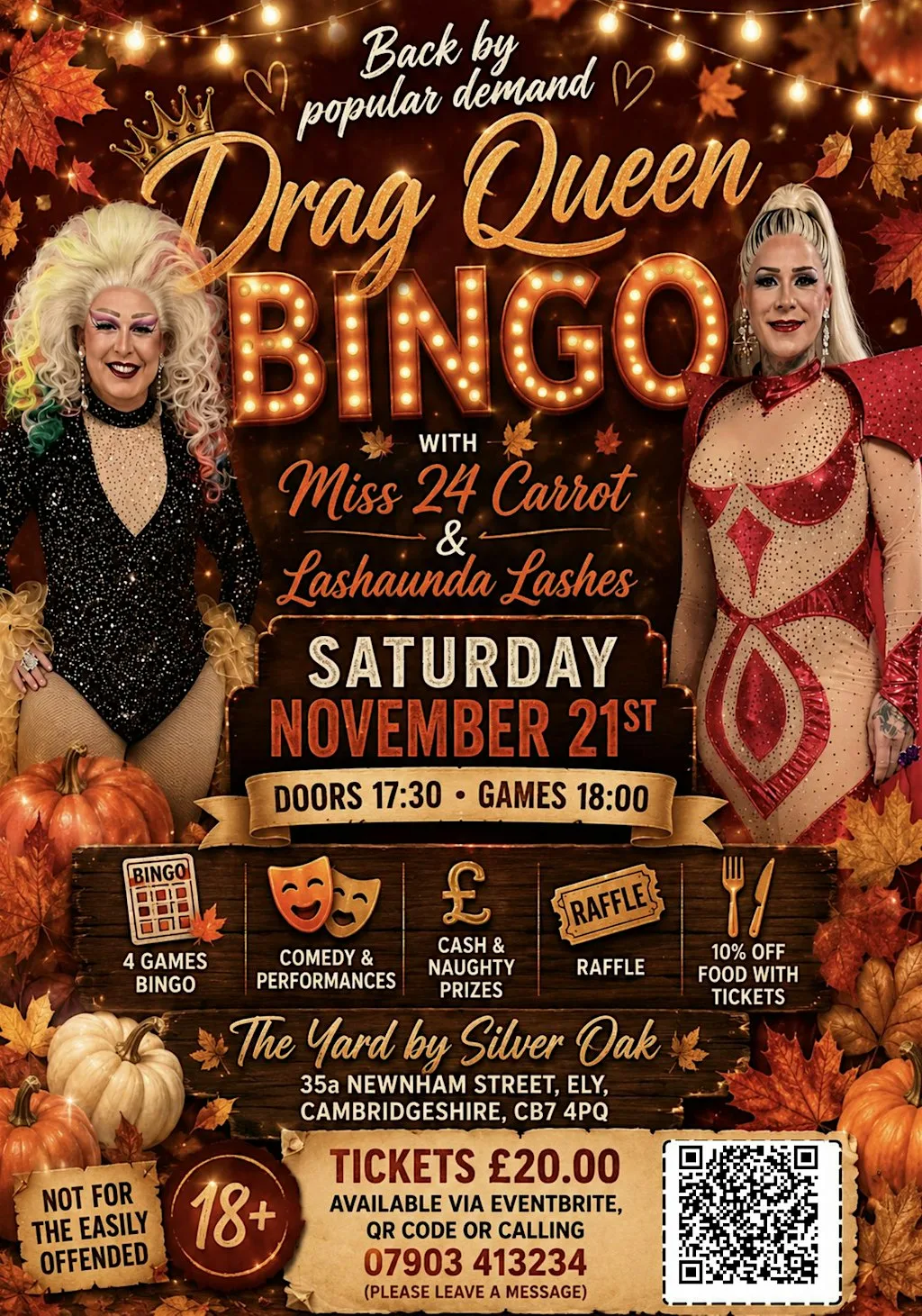 Drag Queen Bingo - The Yard - Ely at The Yard - by Silver Oak