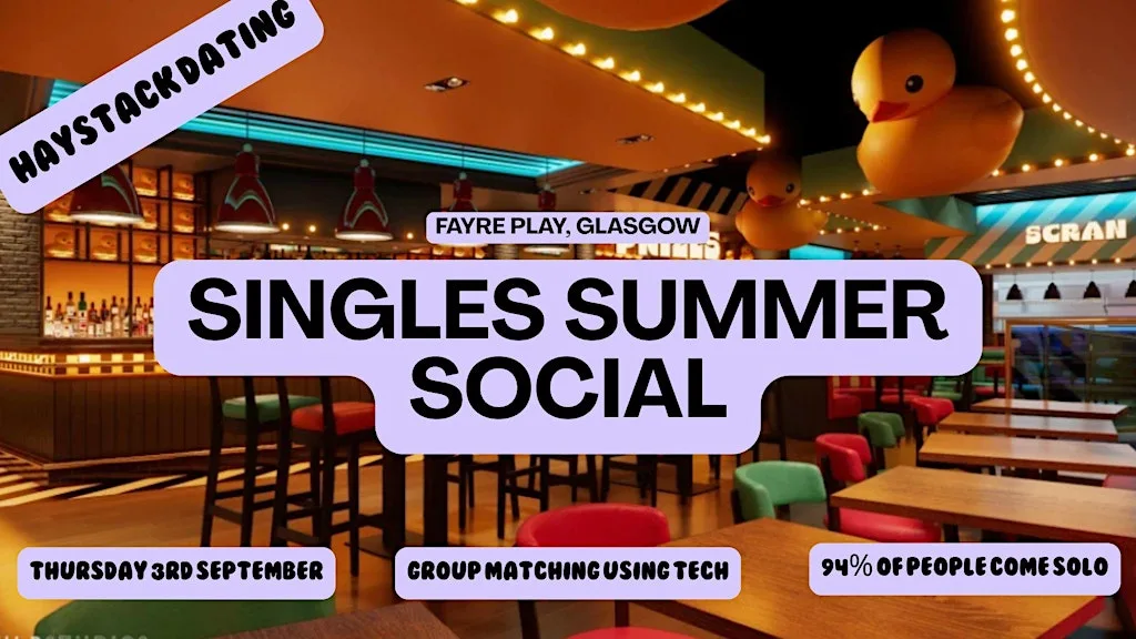GAMES & DRINKS WITH SINGLES |GLASGOW, FAYRE PLAY | THURSDAY 3RD SEPTEMBER at Fayre Play