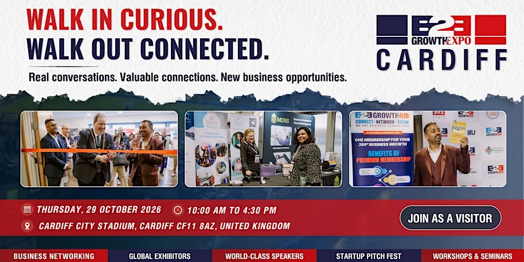 Cardiff B2B Growth Expo 2026| Book Your Visitors Ticket At Premier B2B Show at Cardiff City Stadium