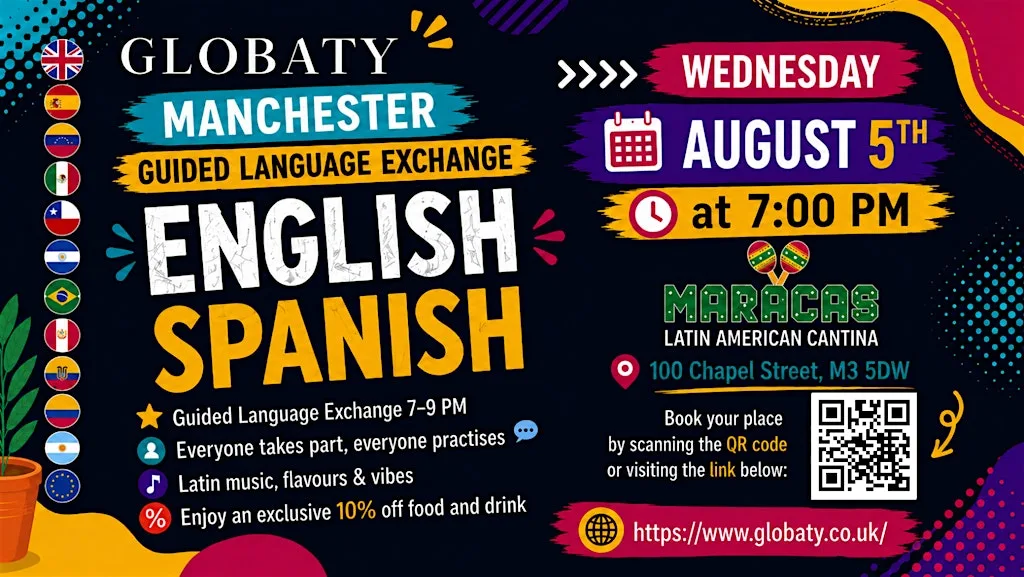 Manchester Guided English – Spanish Language Exchange at Maracas Latin American Cantina