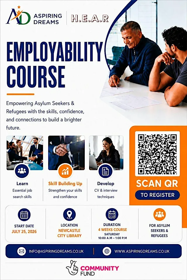 Aspiring Dreams Employability Course (Free 4-Week Programme) at Room 5, Level 4, Newcastle City Library
